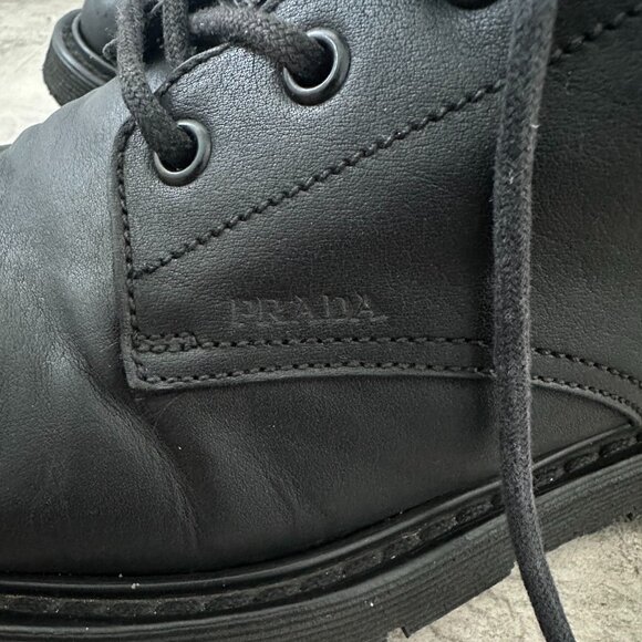 Prada men’s leather boots authentic Size 10.5 - Picture 2 of 14